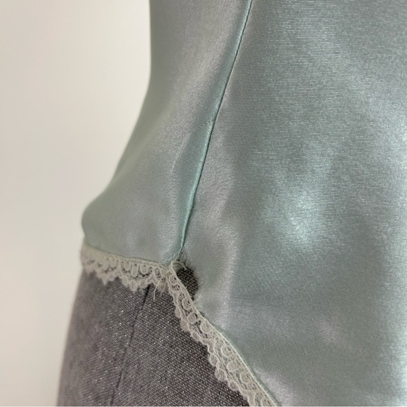 Vintage Juliana Mint Lace Trim Cami Tank‎ Top - Picture 3 of 8